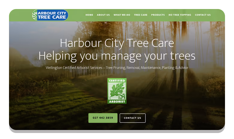 Website built by Anyware: Harbour City Tree Care
