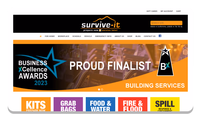 Website built by Anyware: Survive-it