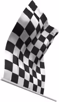 Chequered finish flag