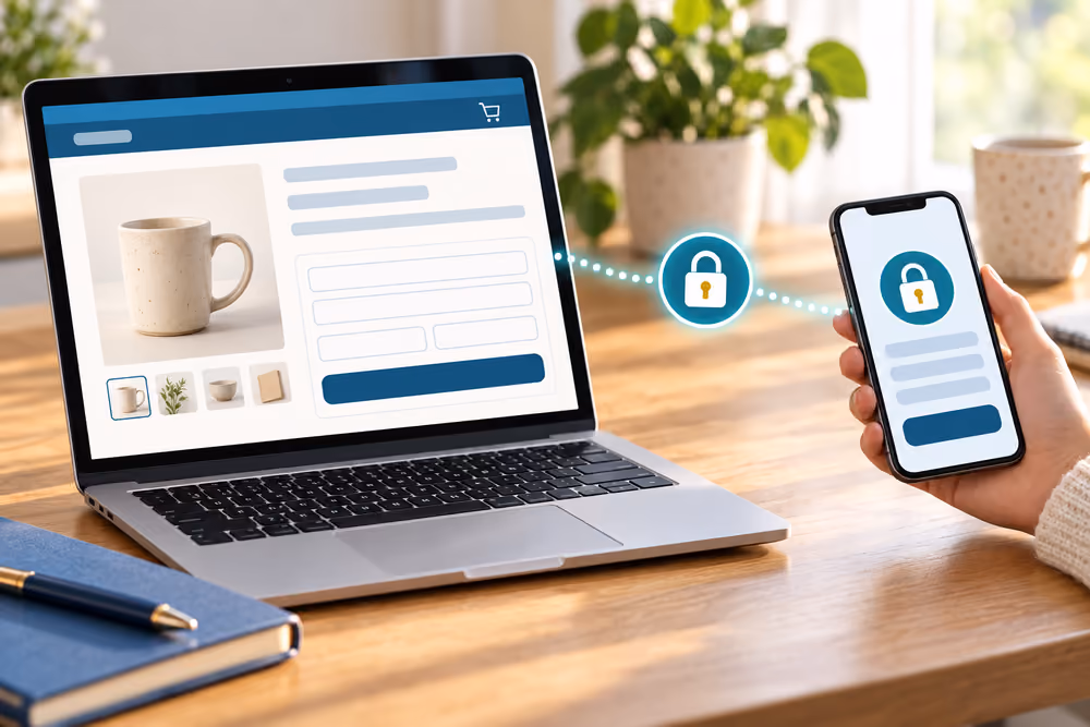 Illustration of a secure website padlock